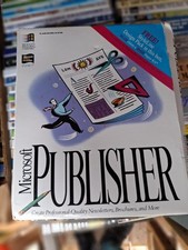 MICROSOFT PUBLISHER WINDOWS ORIGINAL RARE VINTAGE FAT BOX - SEAL STILL INTACT