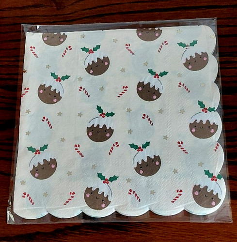 Napkins christmas puddings - 10,
