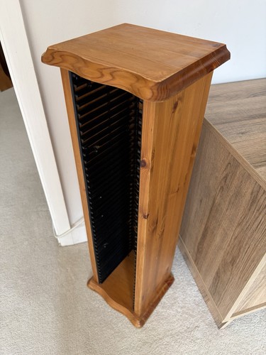 Wooden storage tower rack - cd,