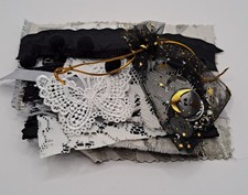 Black and Grey Fabric Scrap