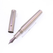 NAKAYA Piccolo Titanium Lighter (Matte Ruthenium Clip/Ruthenium Nib) 14K gold F