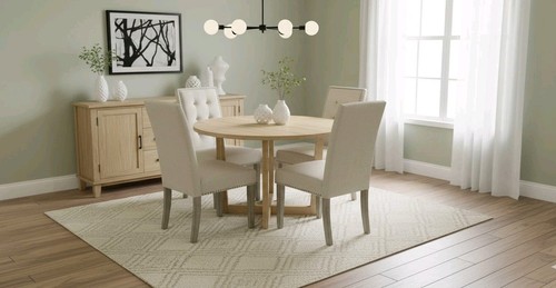 Cross round dining - table, with