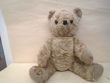 Charming old fully jointed teddy bear with glass eyes   POSSIBLE STEIFF INTEREST
