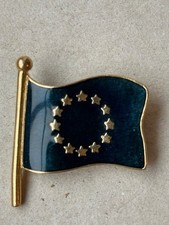 EU Flag Badge/Brooch, Enamel, European Union, 3.5cms x 4cms