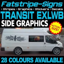 to fit FORD TRANSIT EXLWB GRAPHICS STICKERS STRIPES MK6 MK7 MOTORHOME CAMPER VAN