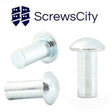 Solid Zinc Plated Steel Button