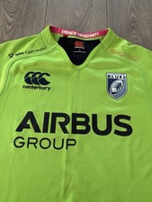 Cardiff Blues European Rugby Shirt 2014/2015 Canterbury Large Jersey Green Top