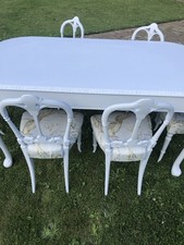 19th C French Walnut Dining Table and Six Chairs with Matching Chairs