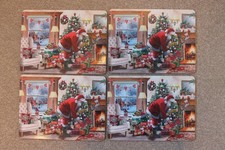 Beautiful Christmas Father Christmas placemats set of 4