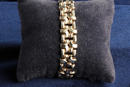Solid 9ct gold fancy link - solid,