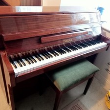 Zender Walnut Piano, overstrung, underdamper upright piano