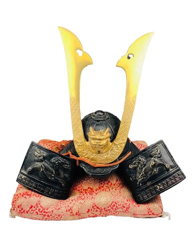 Vintage japanese bronze kabuto - vintage,
