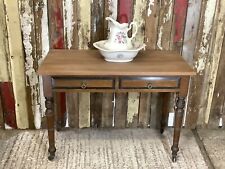 3`9" Old Victorian Pine & Mahogany Bedroom Wooden Dressing Table