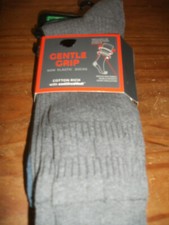 ex M & S 3 PAIRS MENS SOCKS GENTLE GRIP NON ELASTIC COTTON FRESH BLUE AND GREY 