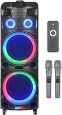 Intimidation HTM-7011 Battery Speaker 2x 10" Bluetooth 9500W PA Sound System DJ