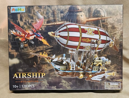 Steampunk airship sealed 1283 - steampunk,