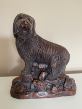 COLD CAST BRONZE OLD ENGLISH SHEEP DOG