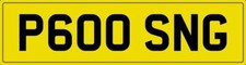 POSING NUMBER PLATE P600 SNG CAR REG POSED POSER AMG 911 MERC BENTLEY BMW FLASHY