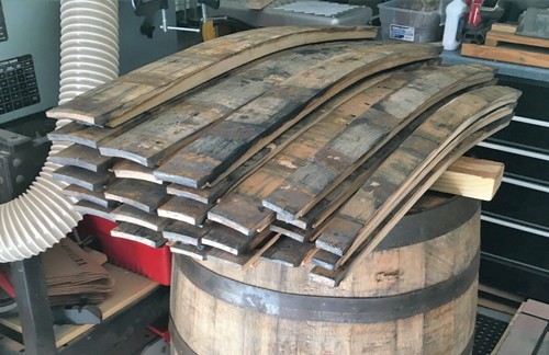 Whiskey barrel staves from - whiskey,
