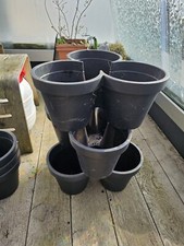 Six Triple Stacking Pots, Large Vertical Strawberry Planter Self Watering.