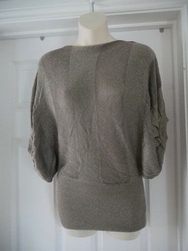 Gold shimmer jumper ladies - gold,