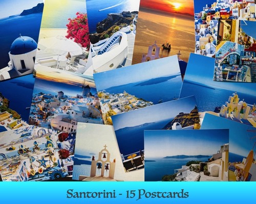Santorini 15 postcards - 15,