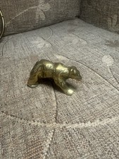 Solid Brass Bear Figurine 