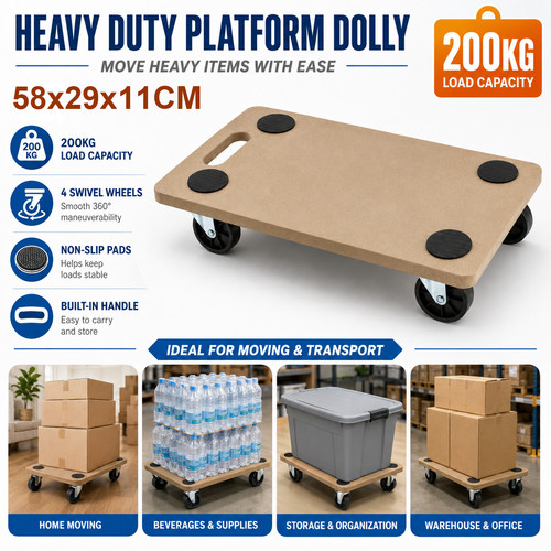 200kg wheeled platform dolly - 200kg,