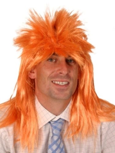 Wig neon orange punk rocker - orange,