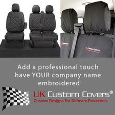 Vauxhall Opel Vivaro Crew Cab Seat Covers Leatherette & Emb (2014-2019) 1027 Bem