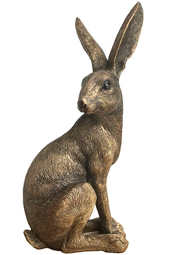 Bronze hare ornament - hare, 22cm