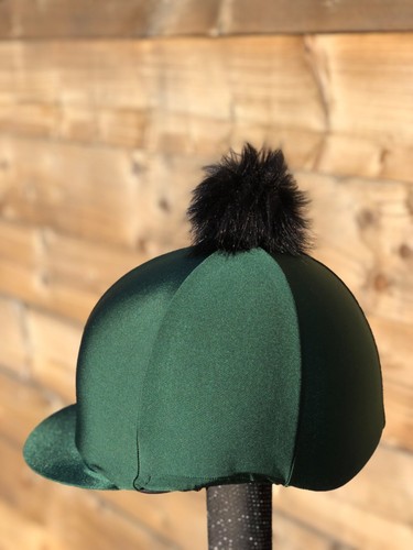 Riding hat silk hunter green - riding,