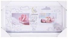 Hugs & Kisses Newborn Baby Keepsake Photo Frame Unisex Holds 2 Photos Dream Big
