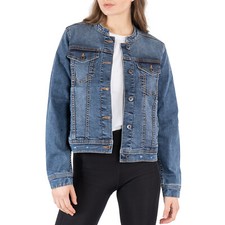 Women basic collarless - women's, denim