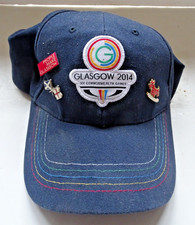 Glasgow 2014 XX Commonwealth Games Baseball Cap + 3 additional pin badges