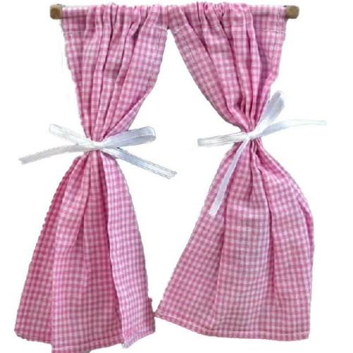 Dolls house pink gingham - dolls,