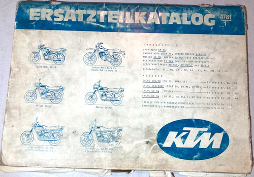 Spare parts list catalog - parts, ktm