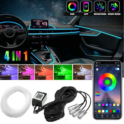 Rgb led car interior fiber - car,