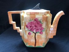 ART DECO BESWICK POTTERY  "SUNDIAL" TEAPOT ~ AS PURCHASED BY QUEEN MARY TEAPOT