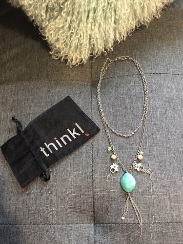 Think necklace with butterfly - think!,