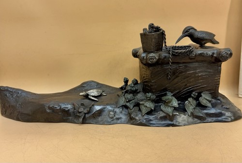Japanese meiji bronze silver - bronze,
