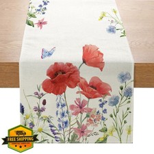ZCHOMI Spring Red Poppy Table