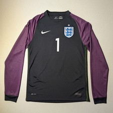 Authentic England Goalkeeper GK Home Football Shirt 2016/17 Long Sleeve - Hart 1
