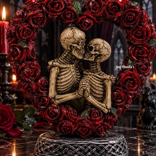 Skeleton lovers heart - skeleton,