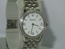 Bulova ladies diamond gallery watch 96R181