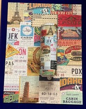 ROBERT FREDERICK JIGSAW. CABIN BAGGAGE. 1000 PIECES IN A TIN - Complete