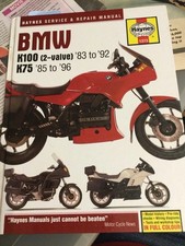 HAYNES BMW K100 (1983-1992) K75 (1985-1996) SERVICE AND REPAIR MANUAL HARD BACK