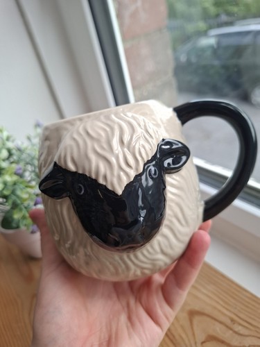 Cream black sheep mug brand - mug,