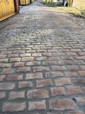 Reclaimed Rare Pink Granite Cobblestones Setts from Aberdeen Laid In Sand
