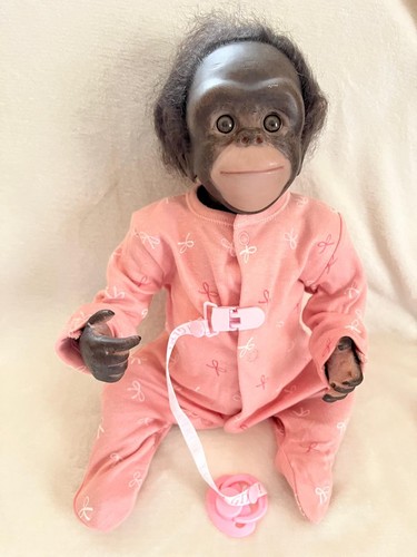 Reborn baby monkey chaz doll - monkey,